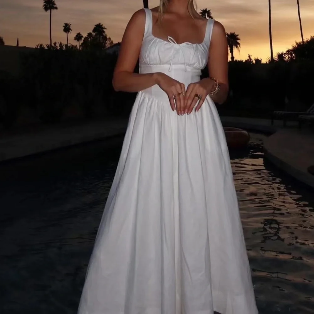 Reformation Balia Linen Dress in White - Picture 1 of 5